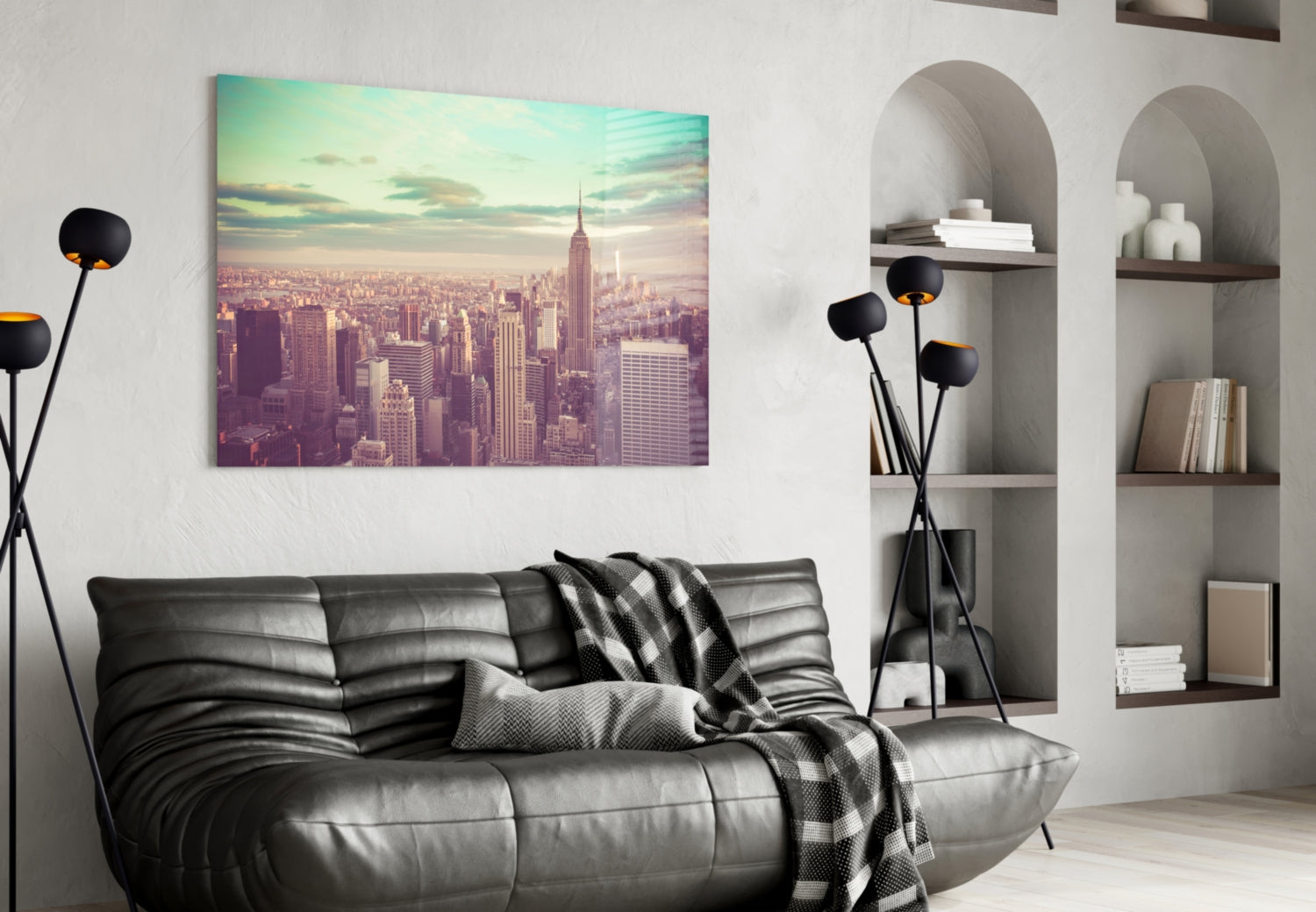 New York City Glass Wall Art.