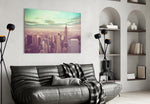 Manhattan Dawn panel adding serene mood to a master bedroom