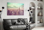 Manhattan Dawn panel adding serene mood to a master bedroom
