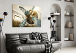 Vintage Plane panel adding editorial mood to a study