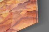 Watercolor Ranges panel catching window light to reveal its tactile haze
