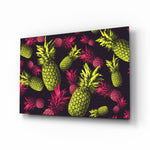 Pop-tropical panel bringing vibrant drama to a contemporary patio