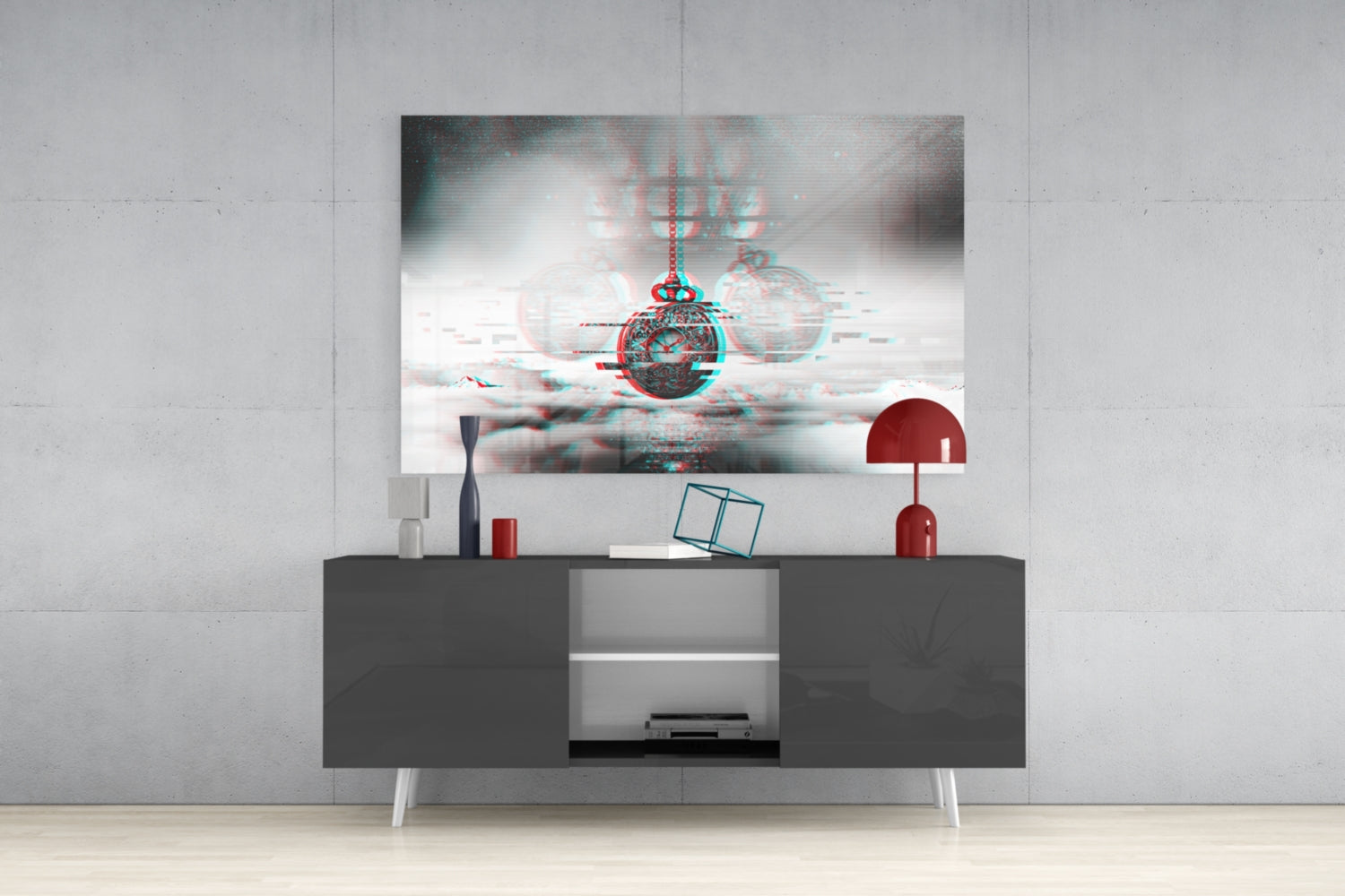 Pocket Clock Glass Wall Art.