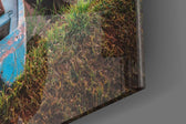 Lakeside Boats panel catching window light to reveal its tactile mirror