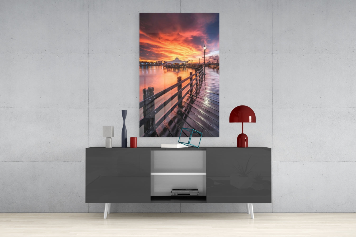 Bridge of Love Glass Wall Art.