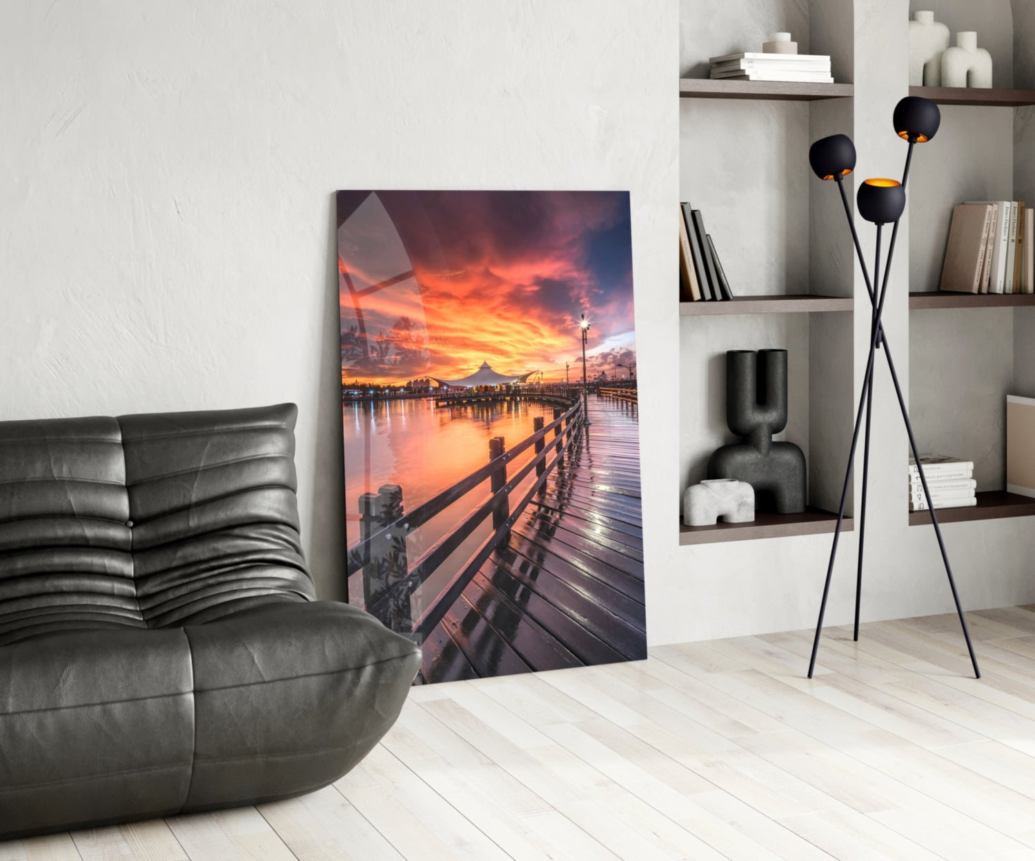 Bridge of Love Glass Wall Art.