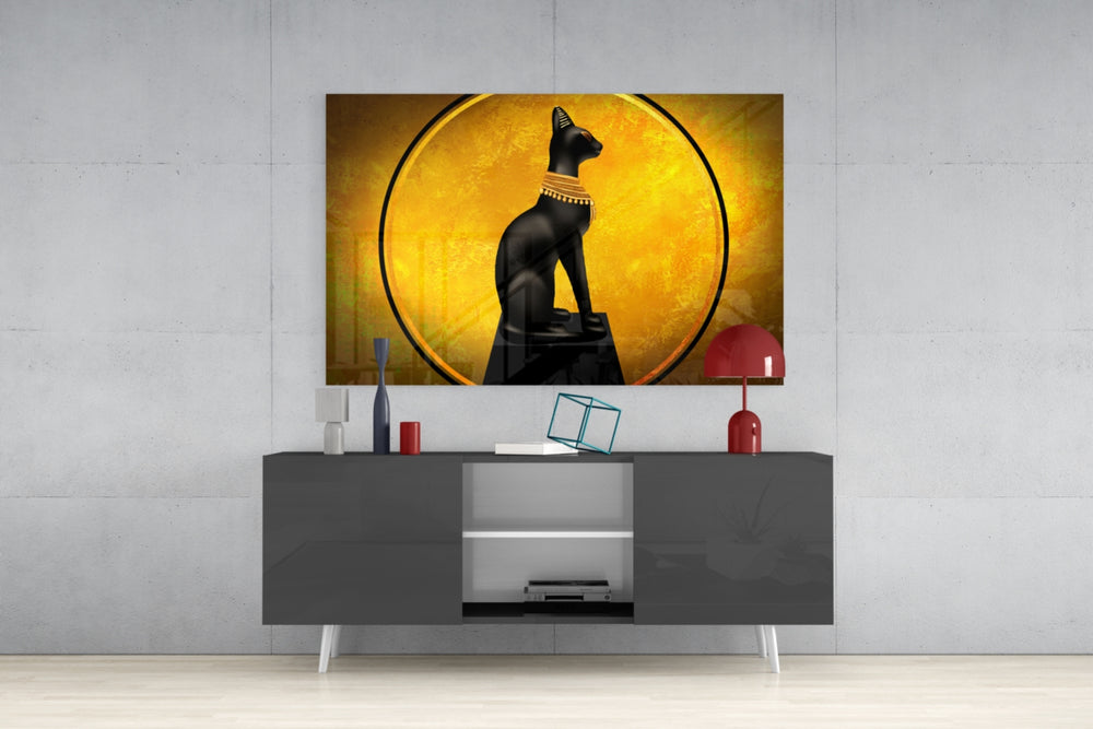Cat Glass Wall Art.