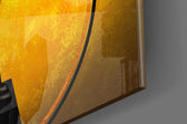 Bastet Statue panel catching brass-light to reveal its metallic shimmer