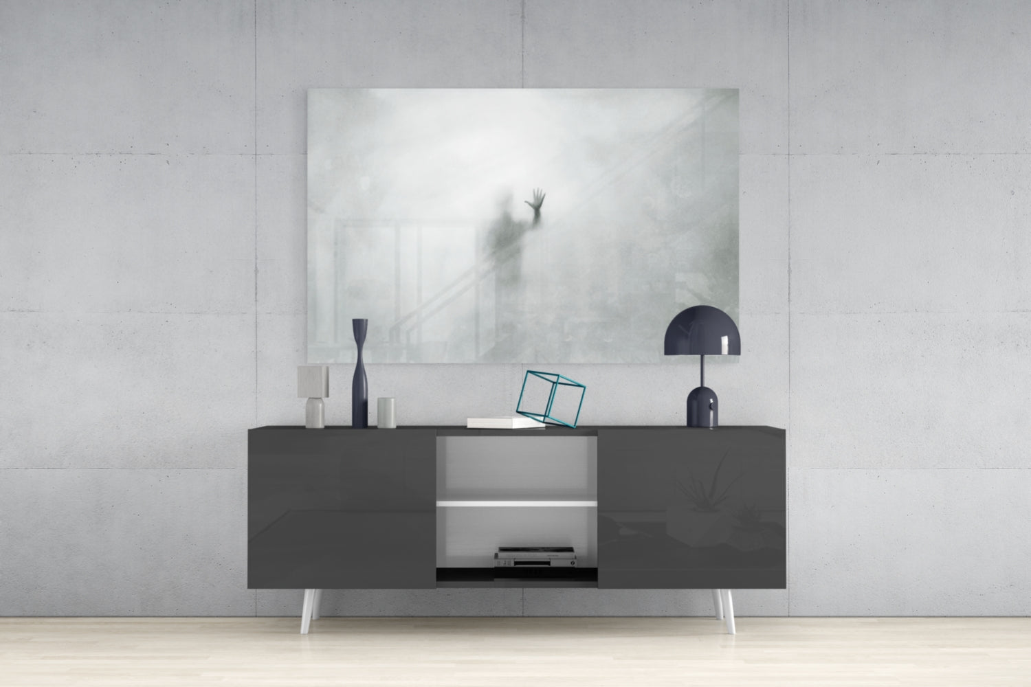 Despair Glass Wall Art.