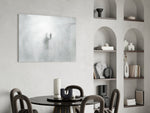 Despair glass print enhancing a master bedroom with cinematic drama
