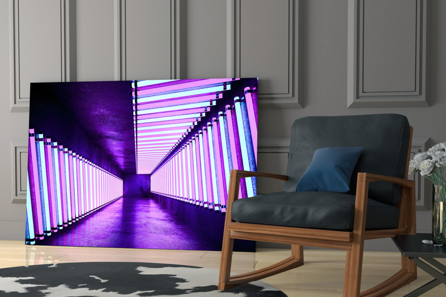 Neon Glass Wall Art.