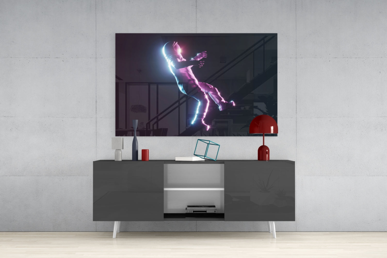 Astronaut Glass Wall Art.