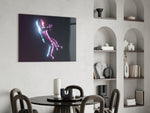 Astronaut glass print enhancing an office with cinematic drama