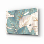 Serene-tropical panel bringing airy calm to a contemporary living space