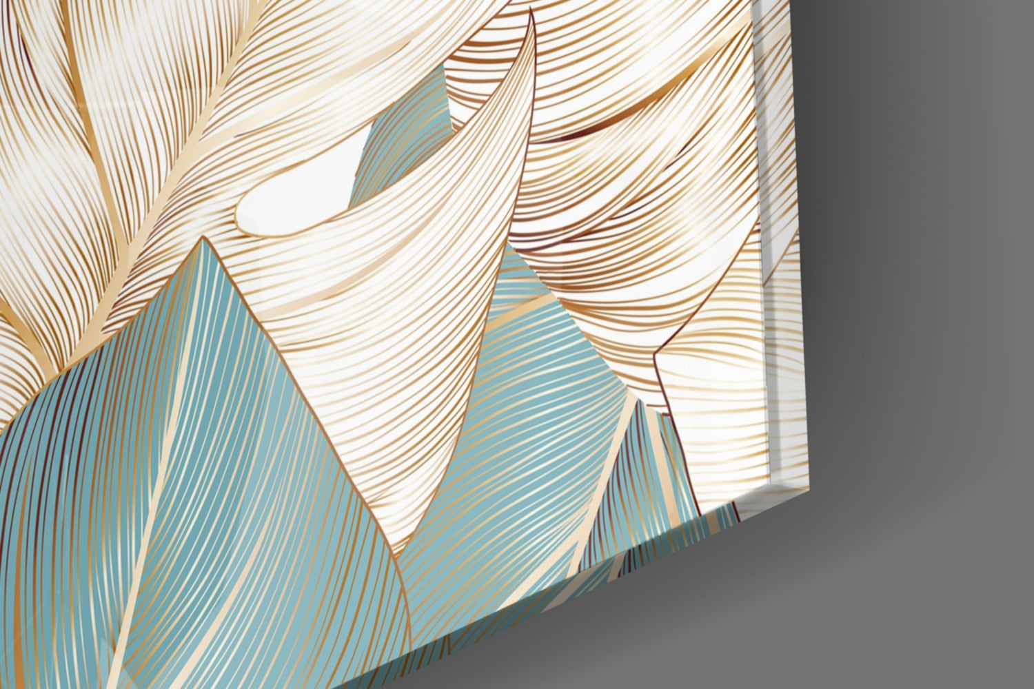 Leaves Glass Wall Art.