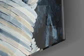 Abstract panel catching low light to reveal its tonal contrast