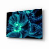 Macro-neon panel bringing dramatic glow to a contemporary lounge