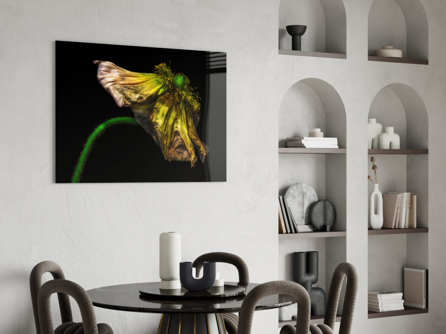 Flower Glass Wall Art.