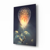 Fantasy-storybook panel bringing whimsical wonder to a contemporary bedroom