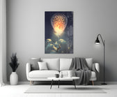 Starry Dream glass wall art styled in a kids room