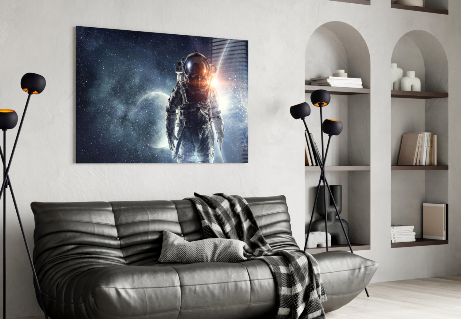 Astronaut Glass Wall Art.