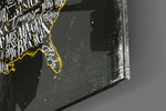 Map of USA panel catching window light to reveal its tonal contrast