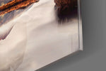 Mountain panel catching window light to reveal its luminous calm