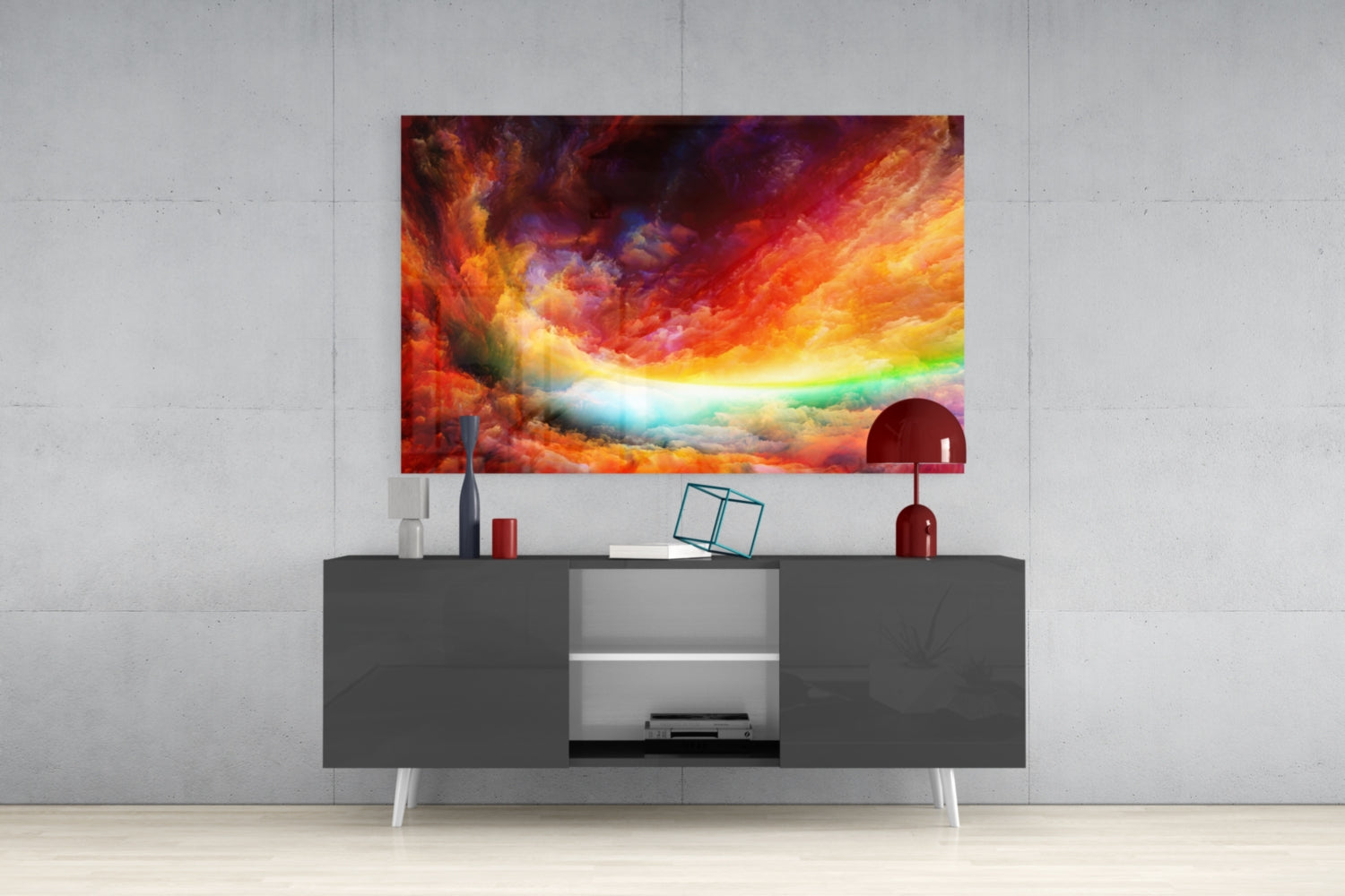 Abstract Glass Wall Art.