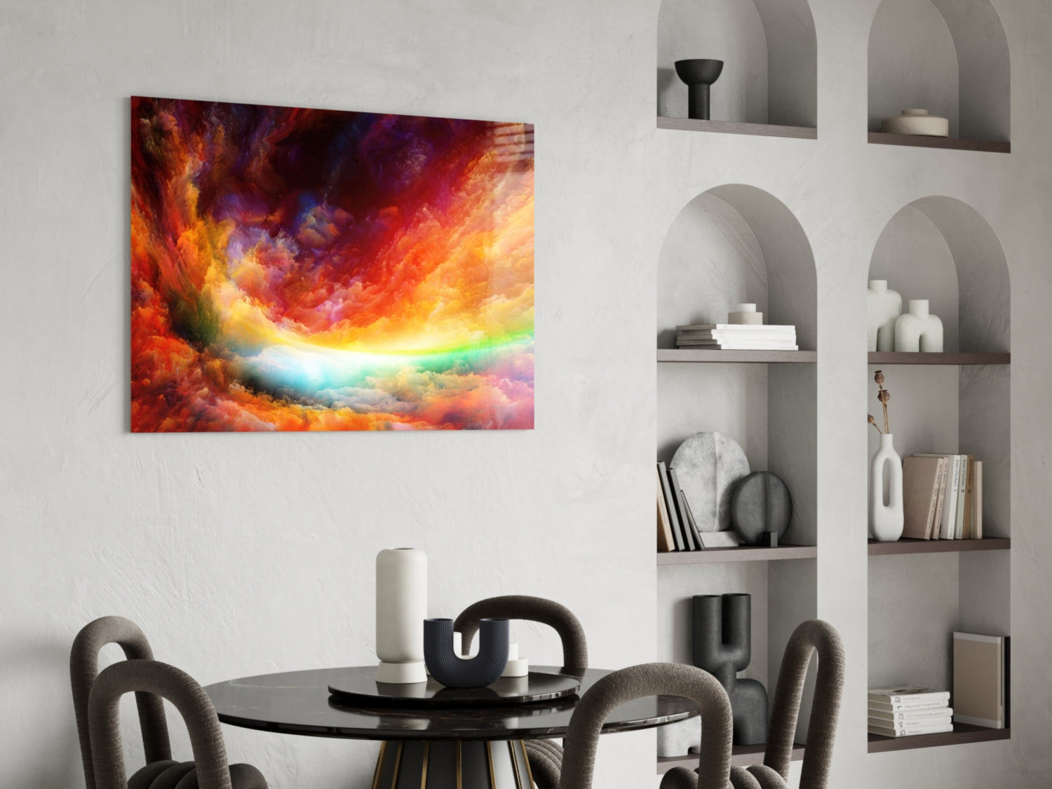 Abstract Glass Wall Art.