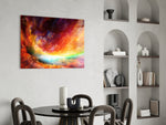 Abstract glass print enhancing a kids room with cinematic wonder