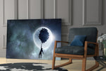 Hot Air Balloons artwork anchoring a wall with dreamy monochrome palette
