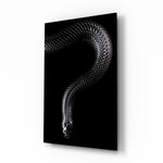 Noir-animal panel bringing bold drama to a contemporary lounge