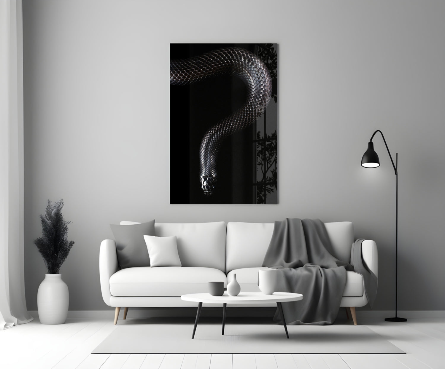 Snake Glass Wall Art.