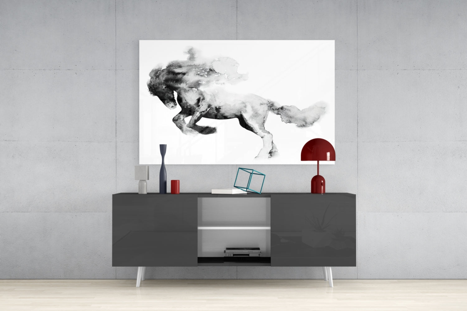 Horse Glass Wall Art.