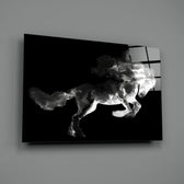 Horse close-up showing leaping figure dissolving into pearl smoke