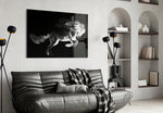 Horse panel adding editorial mood to an office