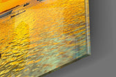 Sunset Fishing panel catching window light to reveal its luminous warmth