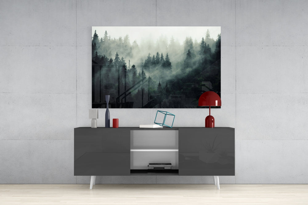 Landscape of Darkness Glass Wall Art.