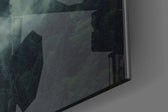 Landscape of Darkness panel catching window light to reveal its tonal calm