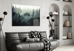 Landscape of Darkness panel adding editorial mood to a bedroom