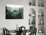 Landscape of Darkness glass print enhancing a hallway with cinematic quiet
