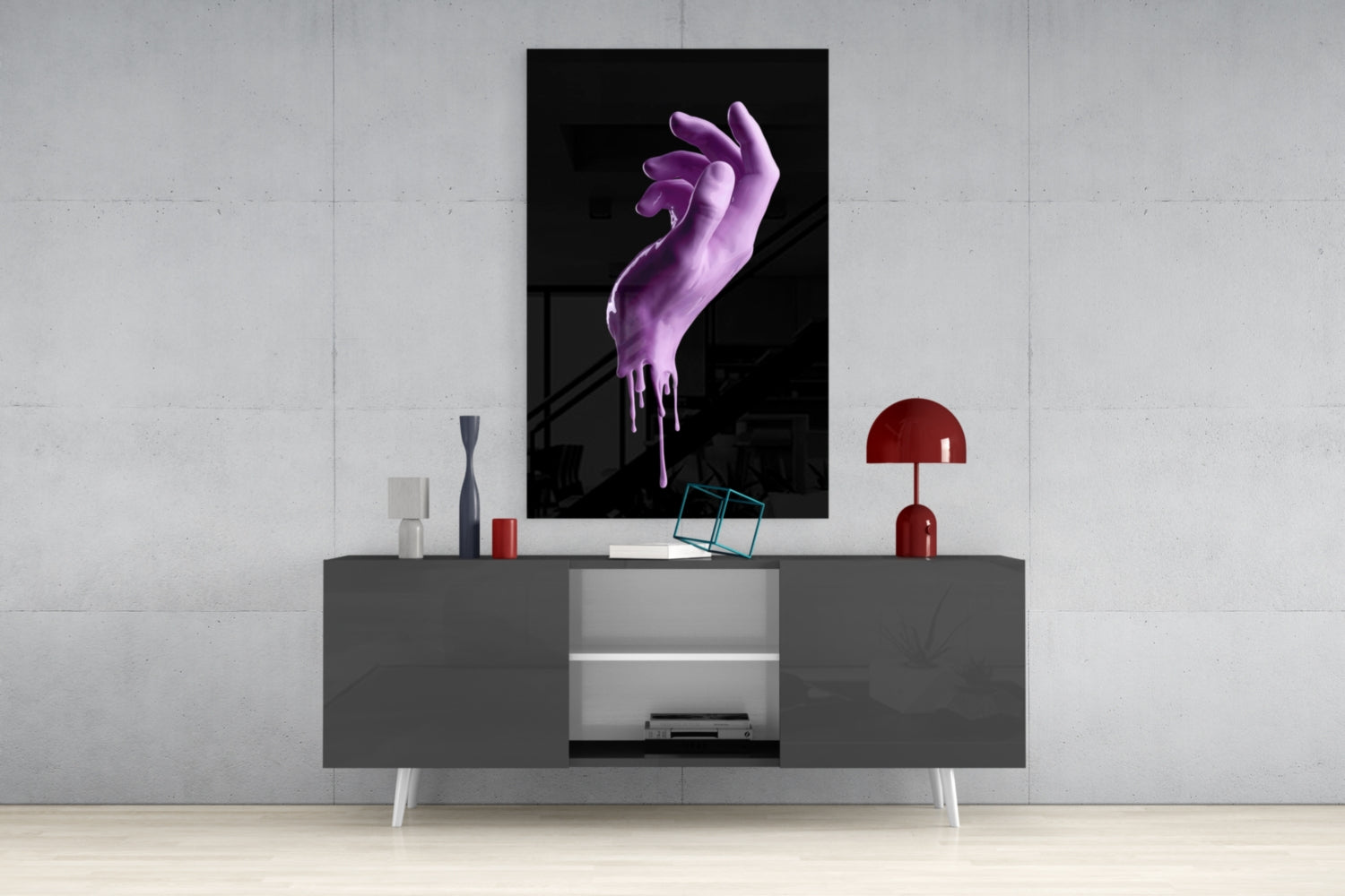 Hand Glass Wall Art.