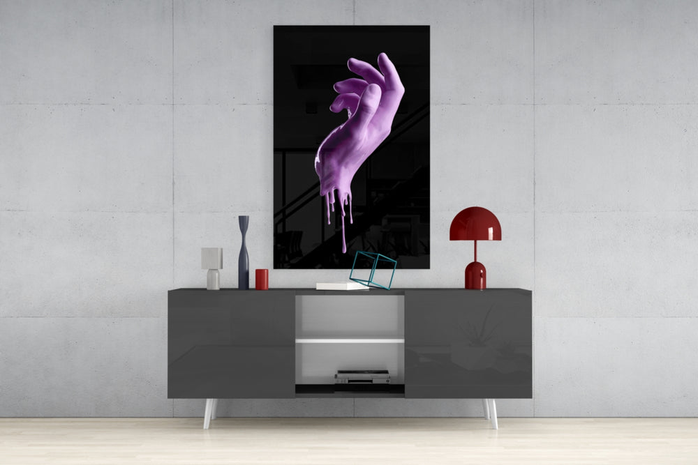 Hand Glass Wall Art.