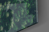 Forest panel catching window light to reveal its luminous depth