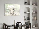 Fog glass print enhancing a bedroom with cinematic mood