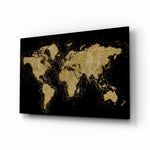 Luxe-cartography panel bringing bold drama to a contemporary office