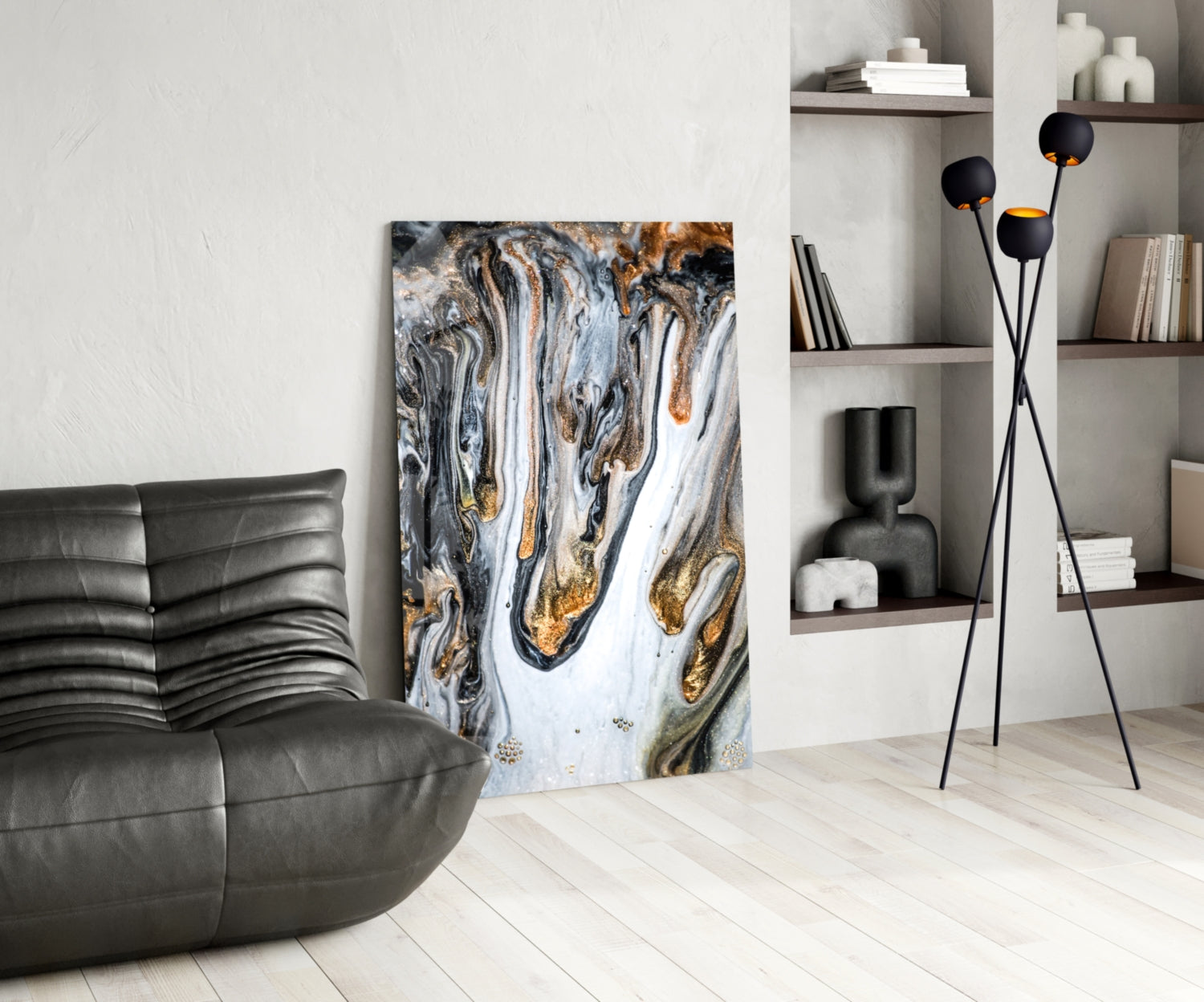 Abstract Glass Wall Art.