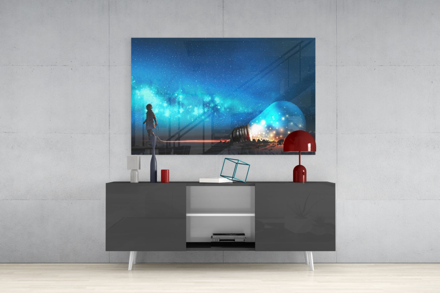 Starry Night Glass Wall Art.