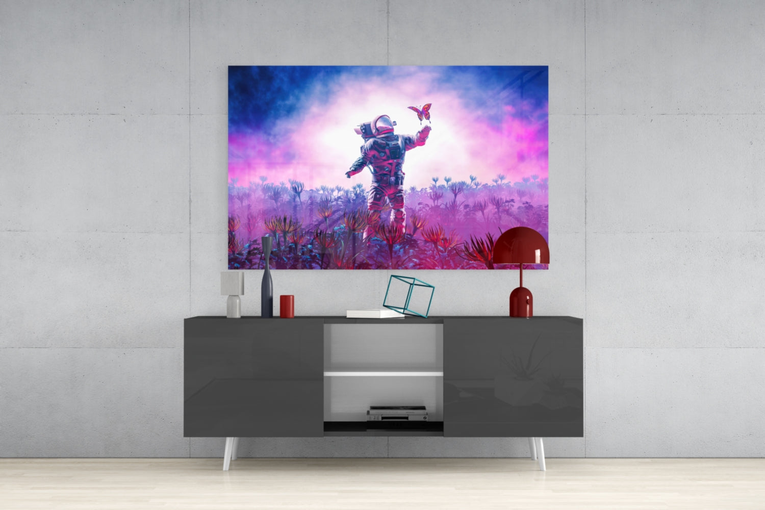 Land of Butterflies Glass Wall Art.