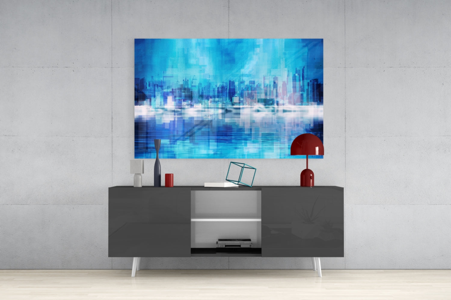 Abstract Glass Wall Art.